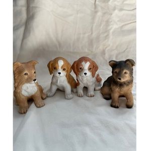 Vintage Set of 4 Ceramic Dogs